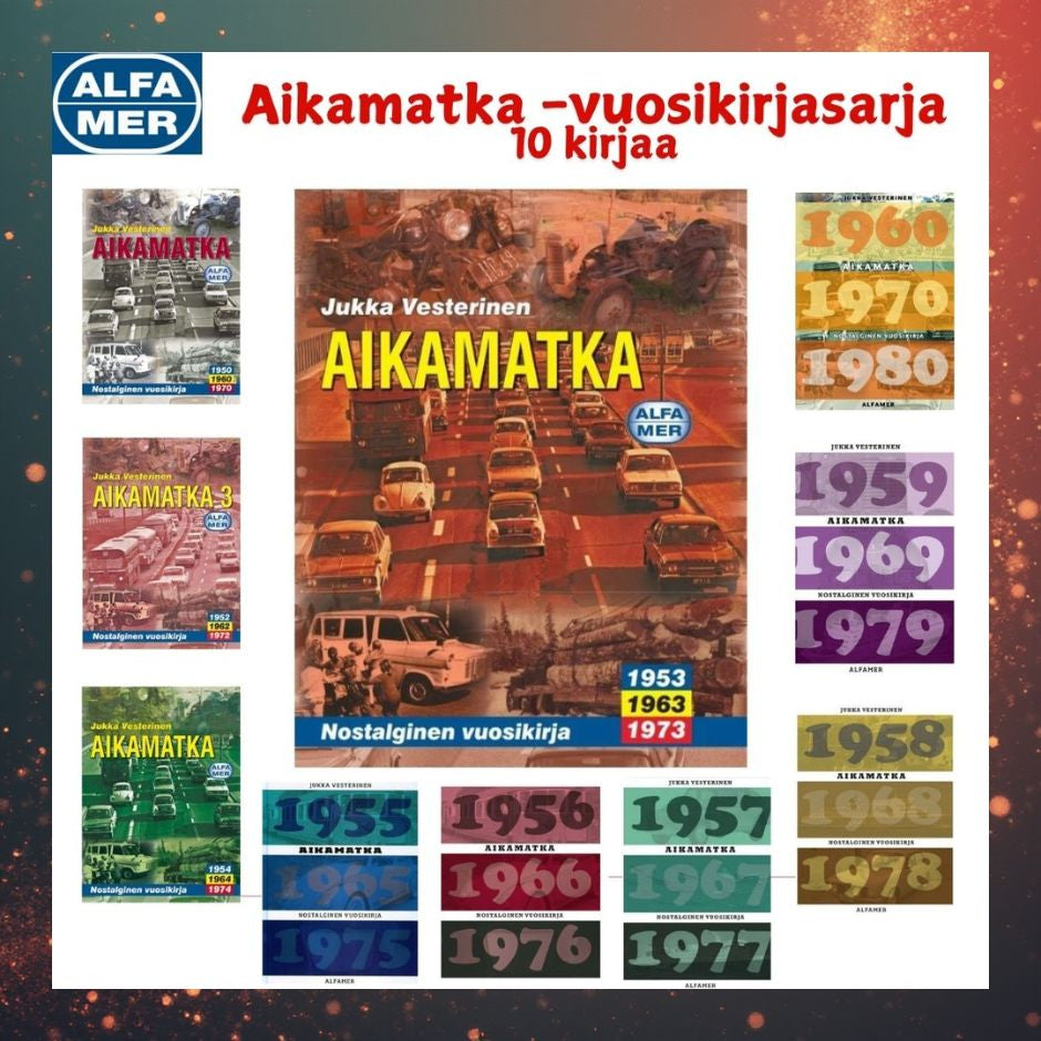 Aikamatka -vuosikirjasarja (10 eri Aikamatka -vuosikirjaa)