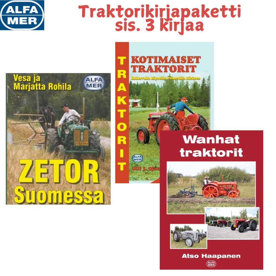 Traktorikirjapaketti, sis. 3 kirjaa