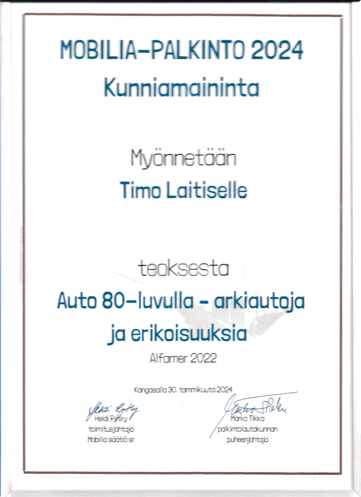 Auto 80-luvulla - Arkiautoja ja erikoisuuksia