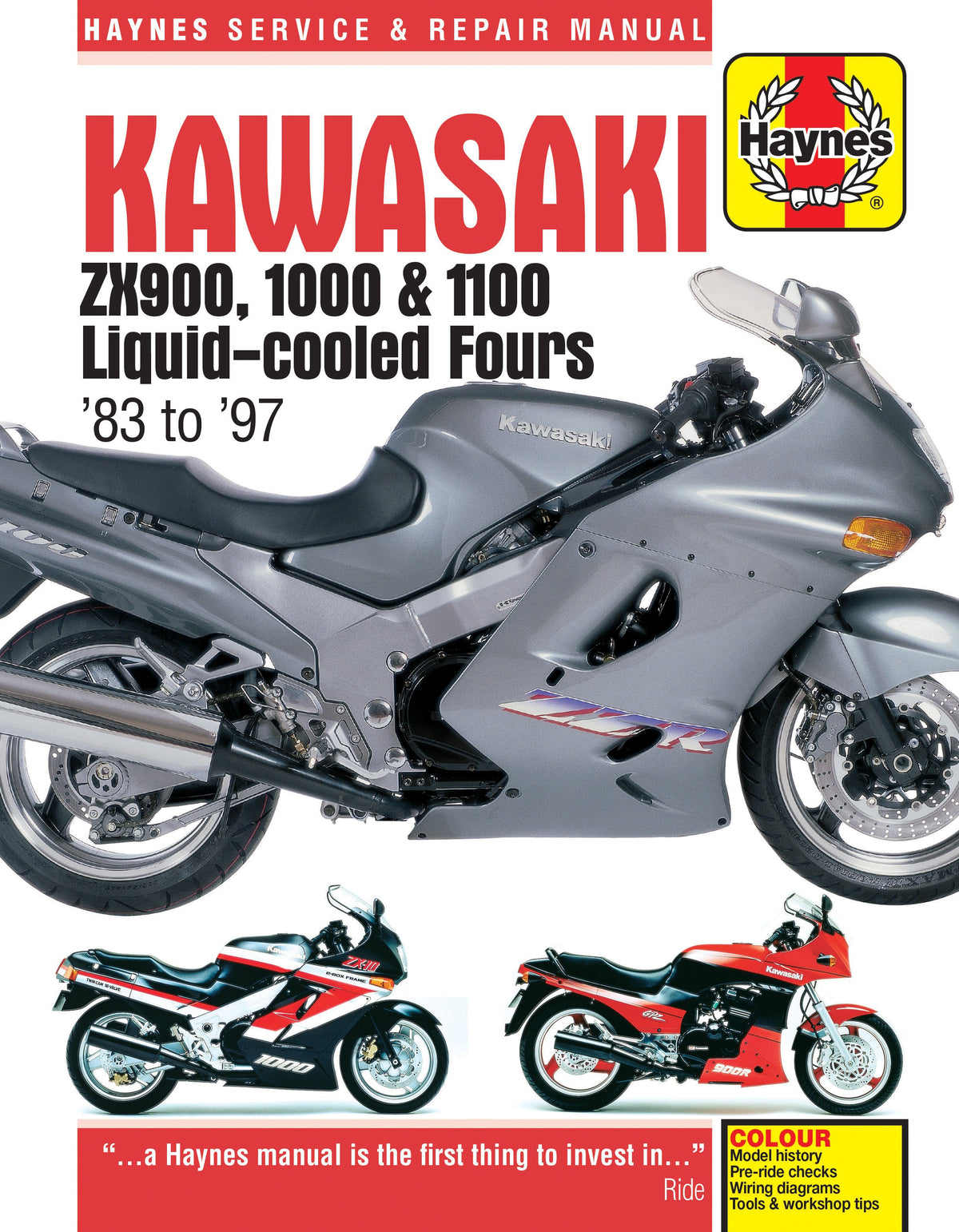 Kawasaki ZX900, 1000 & 1100 Fours fluid. 1983-1997