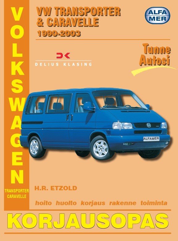 VW Transporter, Caravelle 2.0/2.5L b, 1.9/2.4/2.5L d 1990-2003 korjausopas suomeksi - Alfamer