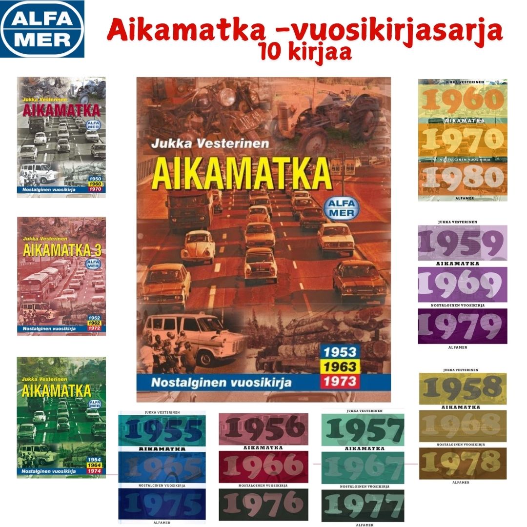 Aikamatka -vuosikirjasarja (10 eri Aikamatka -vuosikirjaa)