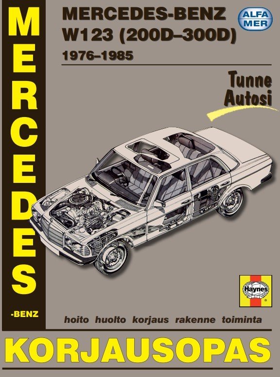 Mercedes W123 diesel 200D-300D 1976-1985 korjausopas suomeksi - Alfamer