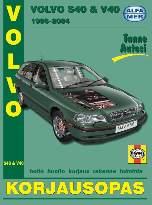 Volvo S40 ja V40 1996-2004 korjausopas suomeksi - Alfamer
