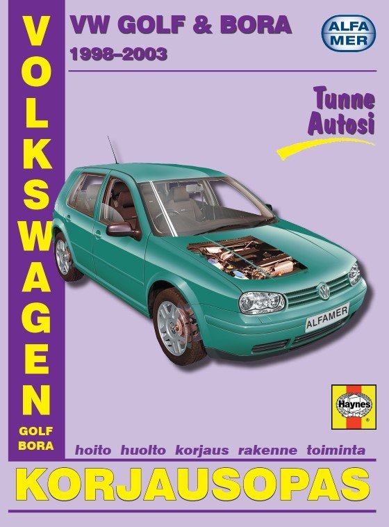 VW Golf ja Bora 1998-2003 korjausopas suomeksi - Alfamer