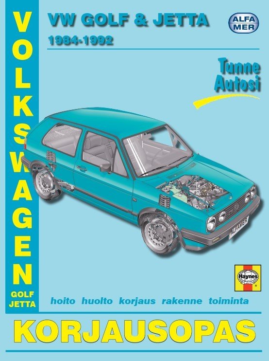 VW Golf, Jetta 1984-1992 korjausopas suomeksi - Alfamer
